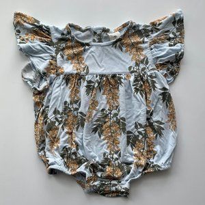 Kate Quinn Wisteria Print Bubble Romper/Onesie Size 3-6 Months Girl Pre-loved